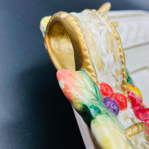 90s Fitz and Floyd Snowy Woods Hostess Serving Tray Christmas Divided Charger - Picture 11 of 11